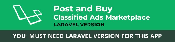 Post and Buy Laravel version - required for this app