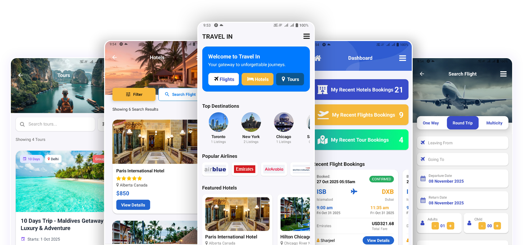 Travel IN App Screenshots